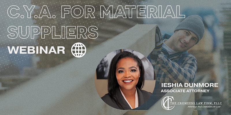 C.Y.A. For Material Suppliers Webinar