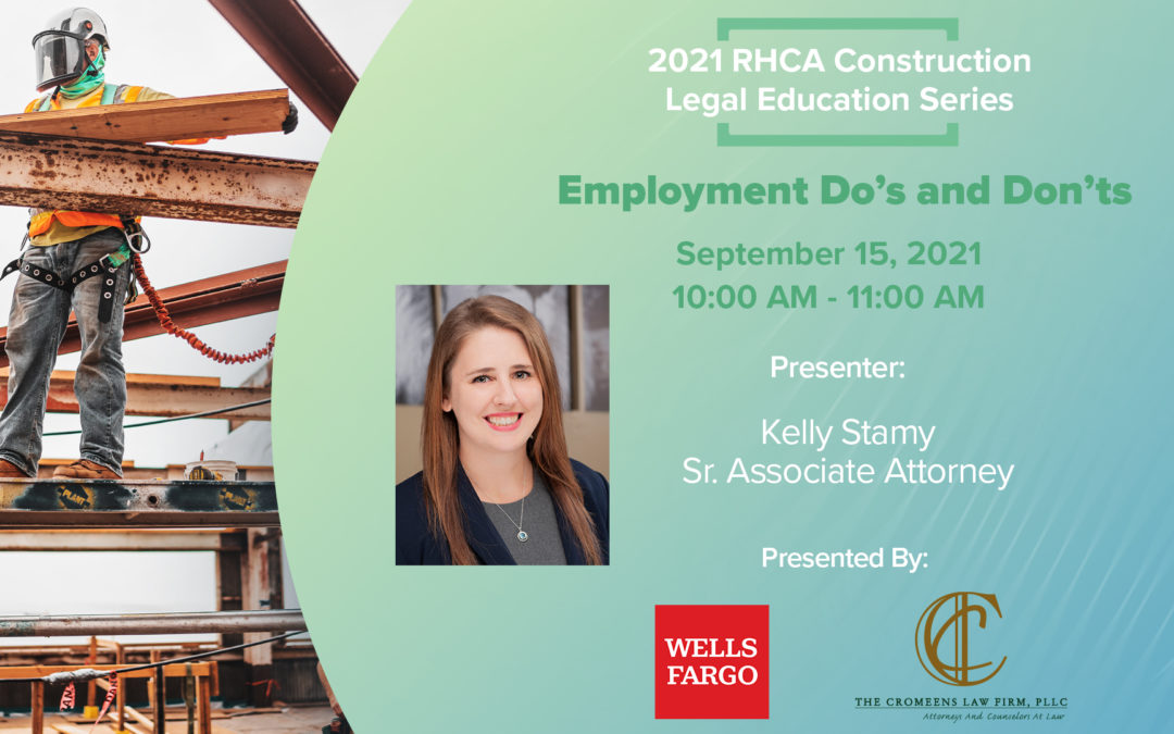 Employment Do’s and Don’ts Webinar with RHCA