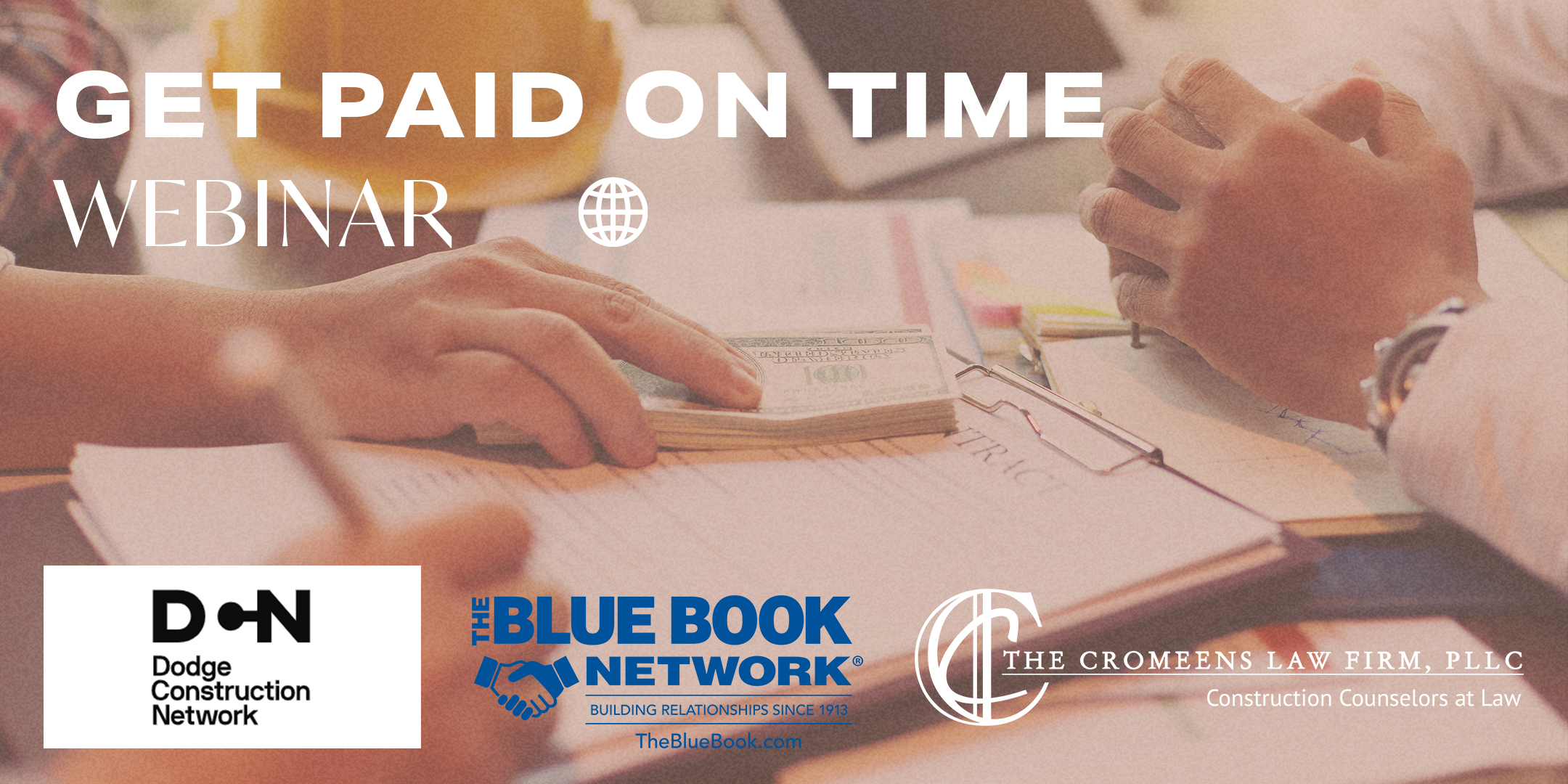 Get Paid On Time Webinar with The Blue Book Network. May 18th