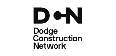 Logo of the Dodge Construction Network, simple black text on a white background.