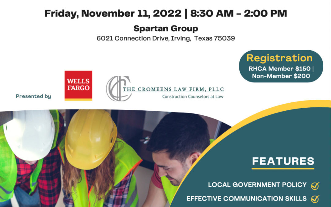 RHCA Contractor Survival Summit – Nov 11